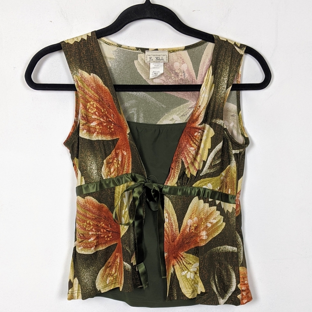 La Kohaki Floral and Shimmer Top